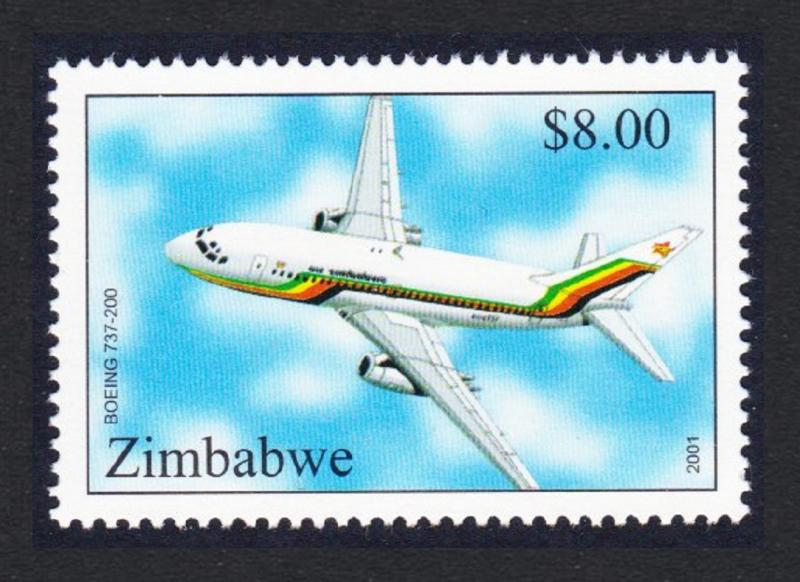 Zimbabwe Boeing 737-200 1v $8 SG#1044 SC#876