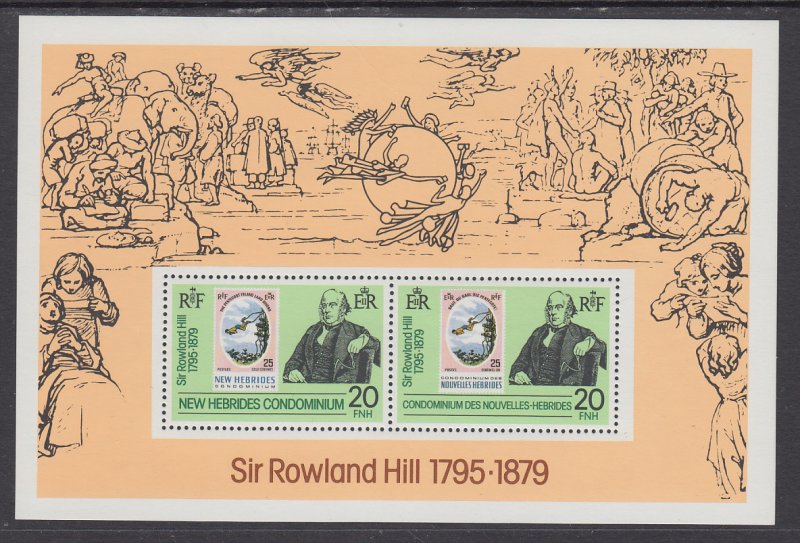 New Hebrides British 266 Rowland Hill Souvenir Sheet MNH VF