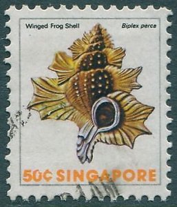 Singapore 1977 SG296 50c Winged Frog Shell FU