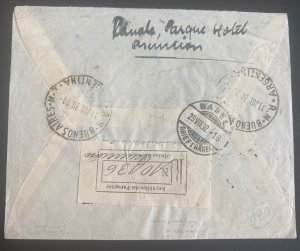 1930 Asuncion Paraguay Airmail Cover To Basel Switzerland Via Argentina 