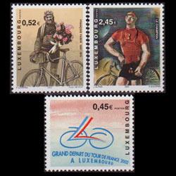 LUXEMBOURG 2002 - Scott# 1095-7 Bicycle Race Set of 3 NH