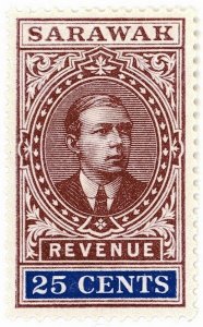 (I.B) Sarawak Revenue : Duty Stamp 25c (1918)