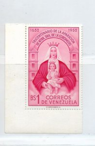 VENEZUELA 1952 VIRGIN OUR LADY OF COROMOTO SCOTT 643 MICHEL 836 MNH