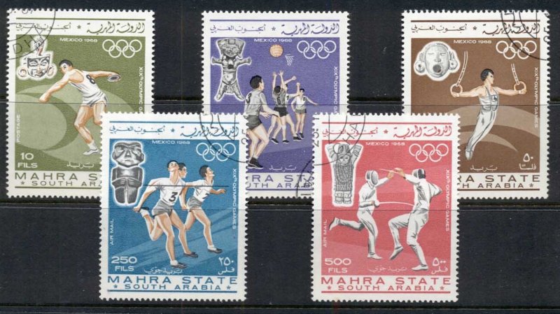Mahra State 1967 Summer Olympics Mexico CTO