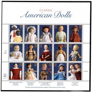 3151 American Dolls, MNH sheet/15 (#P44444)