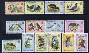 Montserrat 1985 Birds definitive set complete - 14 values...