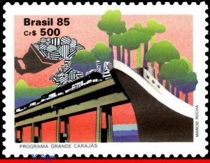 2039 BRAZIL 1985 PROGRAM GREAT CARAJAS, SHIPS, TREES, RAILWAYS TRAINS C-1503 MNH