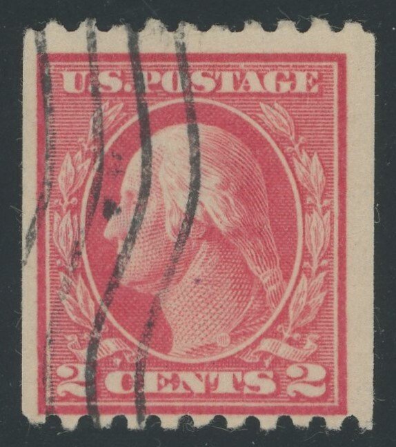 USA 442 - 2 cent Flat Plate Single Line Perf 10 Horiz Coil - Fine used