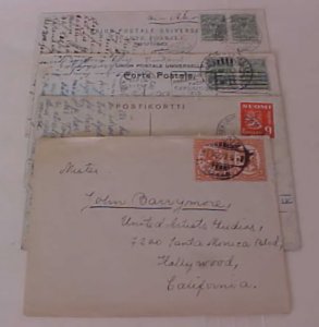 FINLAND  TPO's 1911,1913,1927,1951 TO FOREIGN DESTINATIONS INCLUDES 1927 TO US