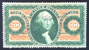 Scott #R102c - $200 Green & Red - U.S.Inter.Rev. - Used - '64