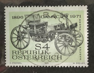 Austria 1971 Scott 906 used - 4s,  Antique Car,  75th Anniversary of the ÖAMTC