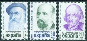 SPAIN Scott 2277-9 MNH** 1981-2 Famous Writer set