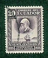 Ecuador -  #343 Charles Darwin - Used
