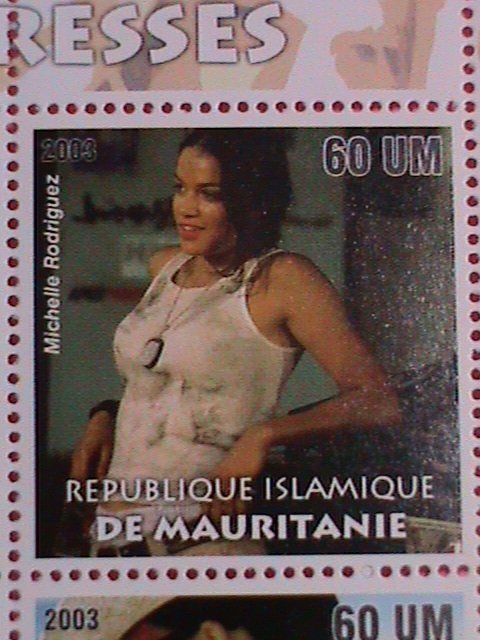 MAURITANIA  STAMP-2003-FAMOUS ACTRESSES-MNH STAMP SHEET -RARE