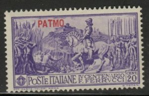 Italy Aegean Island of Patmo, Patmos overprint Scott 12 MH*