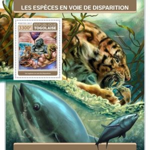 Togo - 2017 Endangered Species - Stamp Souvenir Sheet - TG17310b