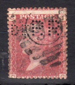 PENNY RED PLATE 171 WITH 'DE P R' PERFIN