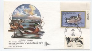 1984 duck stamp first day cover gillcraft cachet [6525.325]