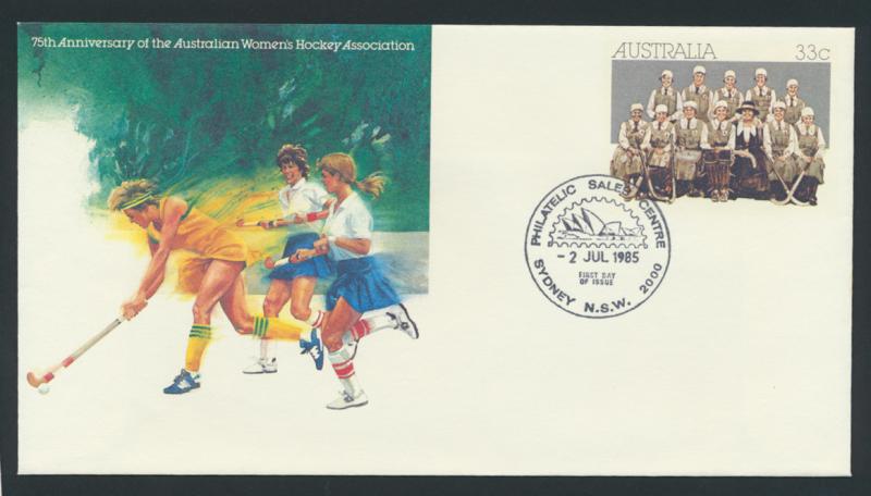 Australia PrePaid Envelope1985 - 75th Anniv Women's Hockey Association