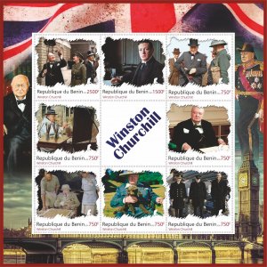 Stamps. Famous people. Winston Churchill  2019 1 sheet perforated