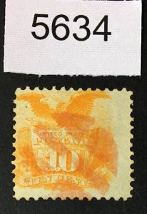 US STAMPS # 116 RED CANCEL USED CAT. $150 LOT #5634