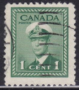 Canada 249 King George VI WWII War 1¢ 1942