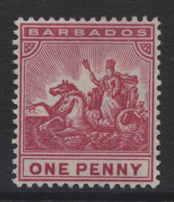 Barbados - Scott 94 - Badge of Colony -1909 - MNH - WMK 3 - Single  1p  Stamp