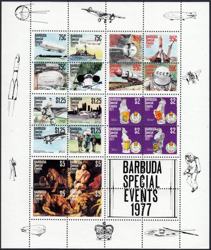 Barbuda Mini Sheet #322e Special Events 1977. MNH