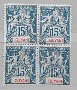 French Guiana 39 Navigation & Commerce Block 4  FOURNIER FORGERY FOR REFERENCE