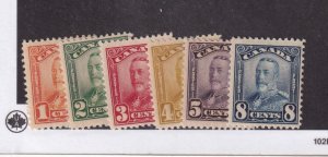 CANADA # 149-154 VF-MH KGV SCROLL ISSUES CAT VALUE $116 KIMSS30STAMPS