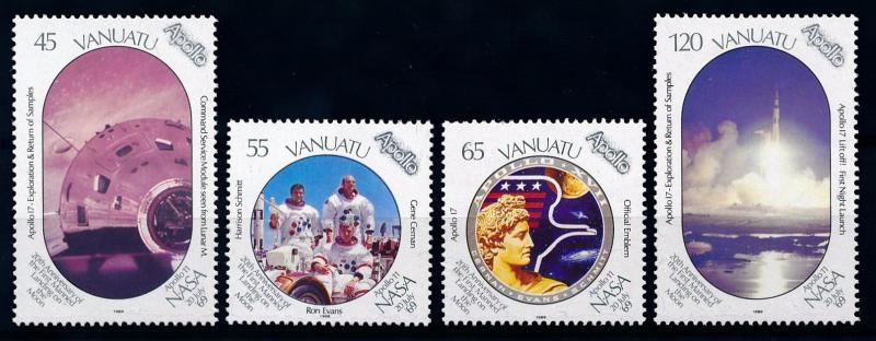 [65051] Vanuatu 1989 Space Travel Weltraum Apollo 17  MNH