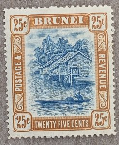 Brunei 1907 25c, unused.  Scott 29, CV $37.50. SG 30