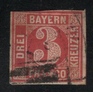 Bavaria German State Scott  10 silk thread in paper