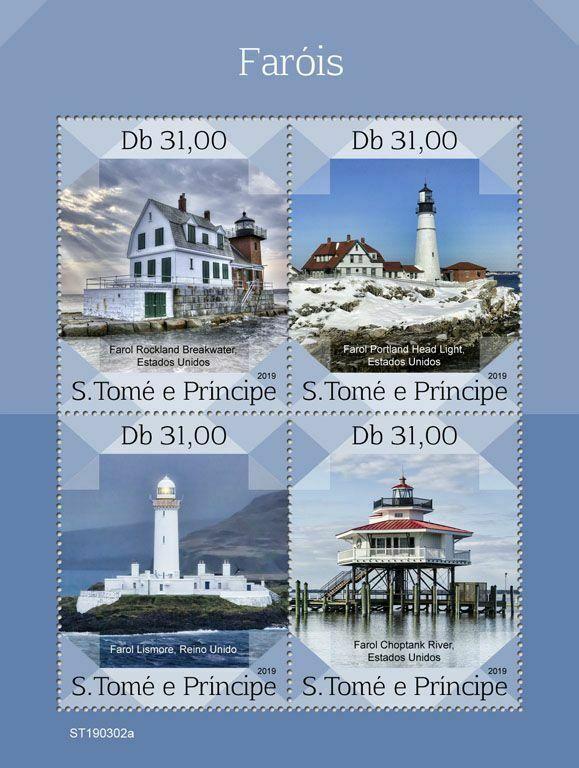 Z08 ST190302a Sao Tome and Principe 2019 Lighthouses MNH ** Postfrisch