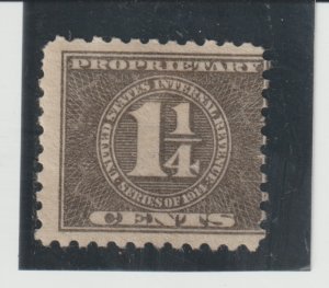 US Scott RB36 MH 1 1/4c Proprietary Stamp of 1914 CV.$7.5