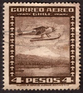 1944, Chile 4P, Used, Sc C102