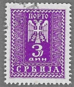 Serbia (1942) - Scott # 2NJ17,  Used