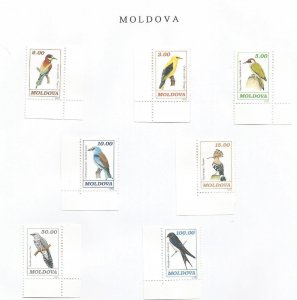 MOLDOVA - 1993 - Birds - Perf 7v Set - M L H