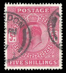 British Commonwealth - Great Britain #140 (SG 263) Cat£220, 1902-11 5sh carm...