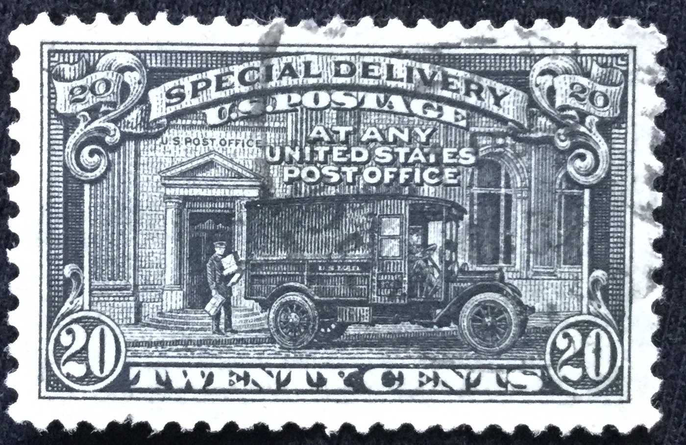 US E19 Used Single Fault/tear Post Office Truck SCV .20 / HipStamp