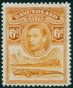 Basutoland 1938 6d orange-yellow SG24 unused