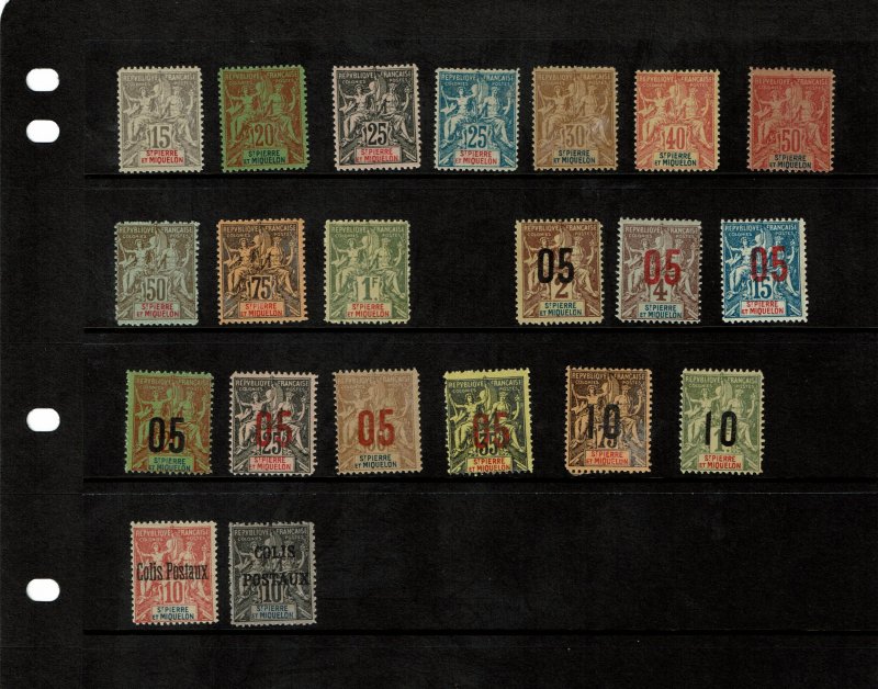 Fournier forgeries of French America:  Guiana, Guadeloupe, Martinique, St Pierre