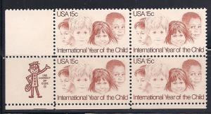 Zip Blk Sc# 1772 Intl. Year of the Child MNH LL