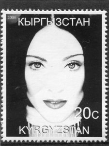 Kyrgyzstan 2000 MADONNA American Singer 1 value Perforated Mint (NH)