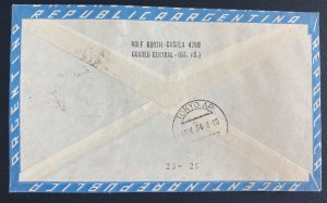 1964 Buenos Aires Argentina Special Olympic Flight Airmail Cover To Tokio Japan