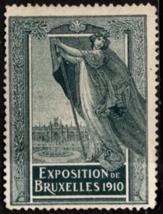 1910 Belgium Poster Stamp Brussels International Exhibition Unused