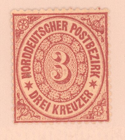 German States- North German Confed, Scott #21, MNG