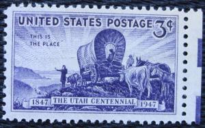US #950 MNH Single, Utah, SCV $.25 