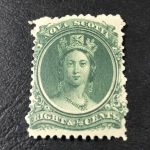 NOVA SCOTIA # 11-MINT/HINGED-----GREEN------1860-63(LOTA)