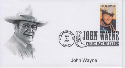 2004 John Wayne Hollywood Legend (Scott 3876) Heritage FDC